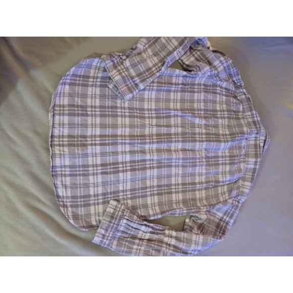 J Crew womens medium tan plaid button up shirt - Picture 7 of 7